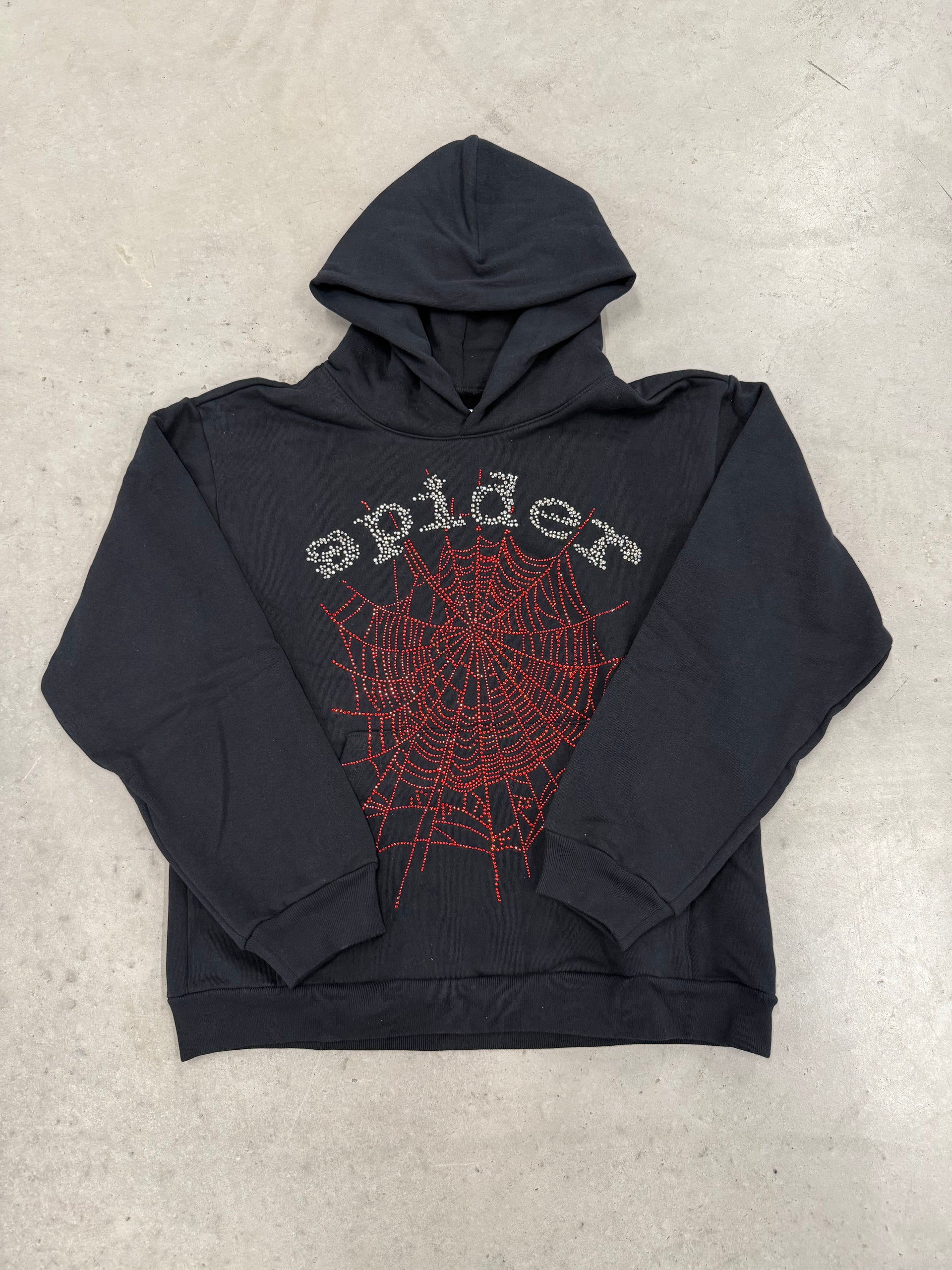 Sp5der “Black Rhinestone” Hoodie