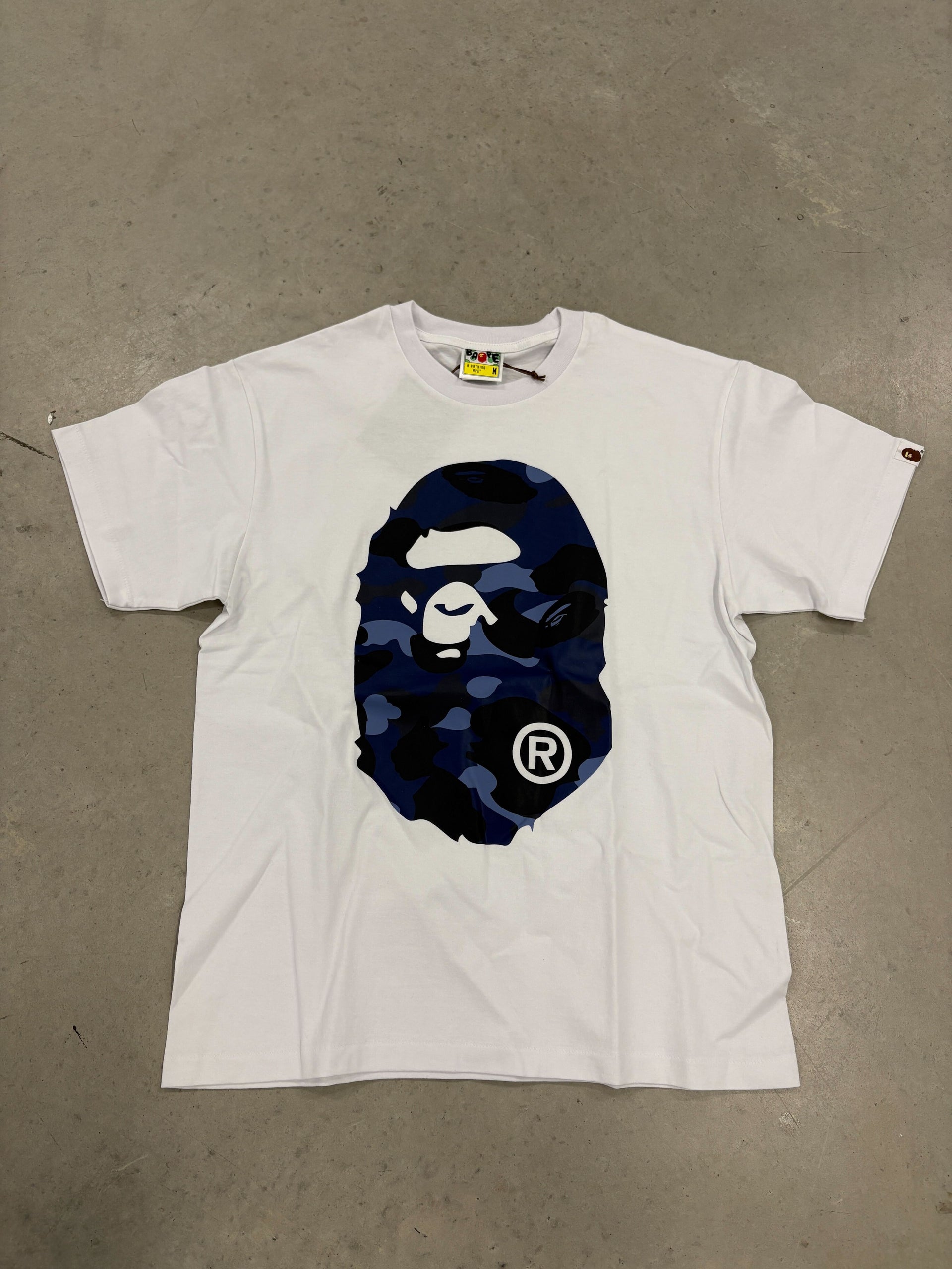 Bape "Navy Blue Print White" Shirt
