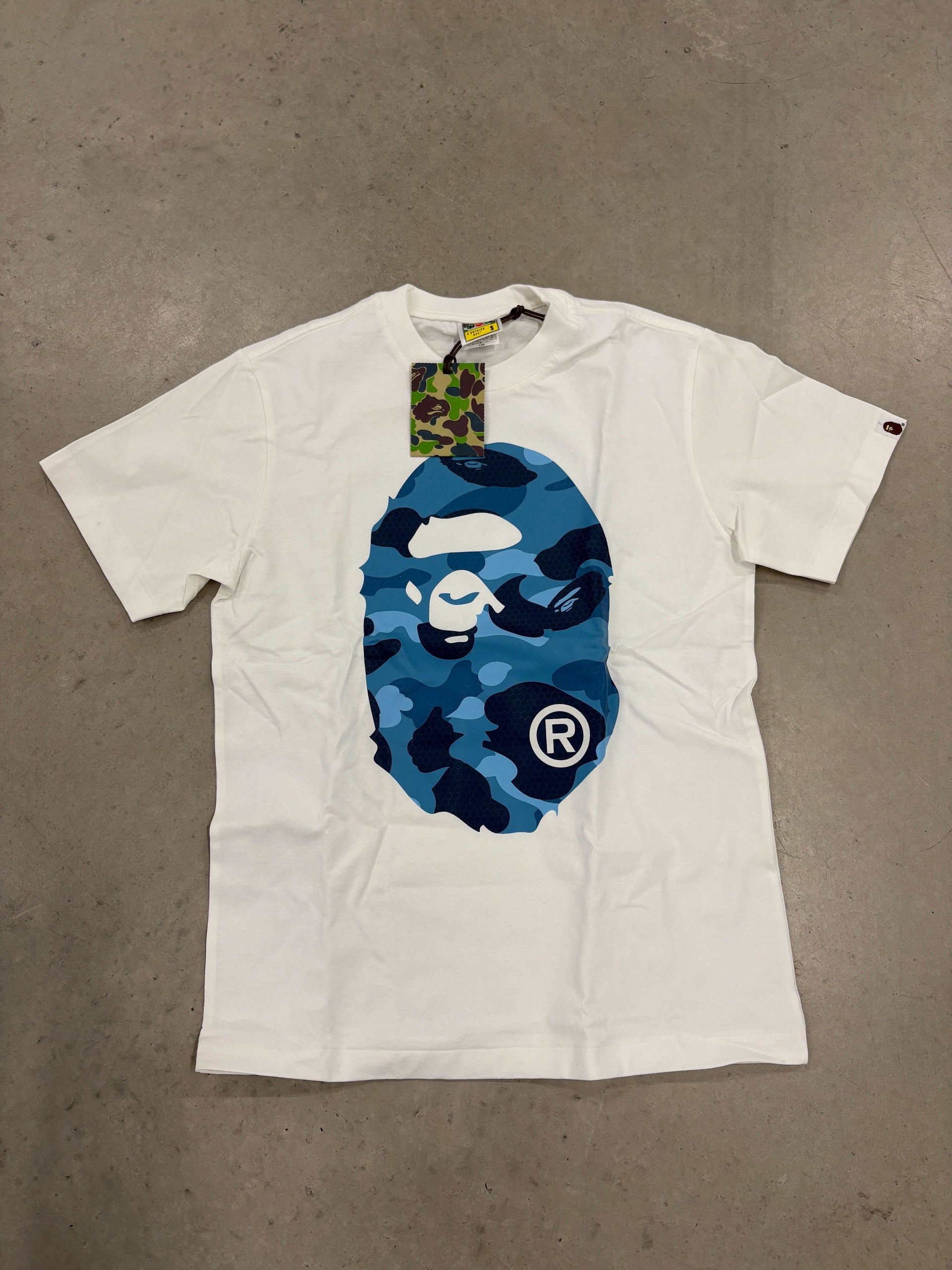 Bape " Blue  Camo Print White" Shirt