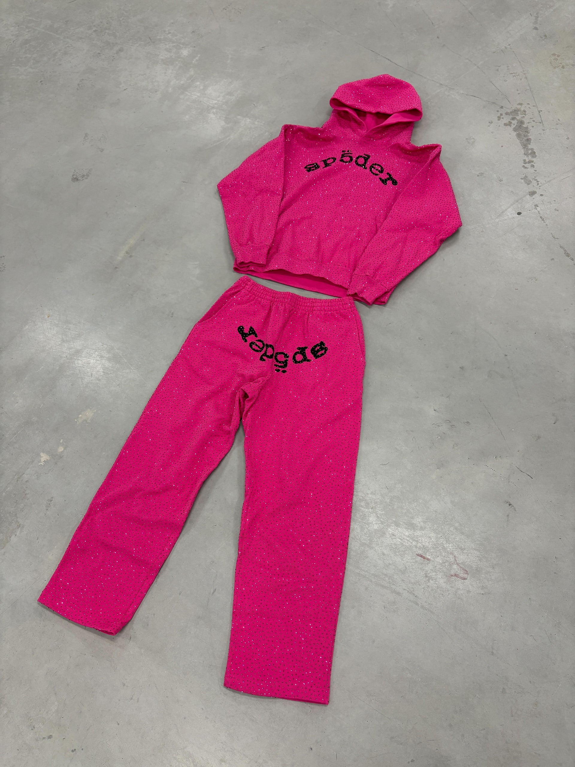 Sp5der "VVS Pink Open cut" Tracksuit