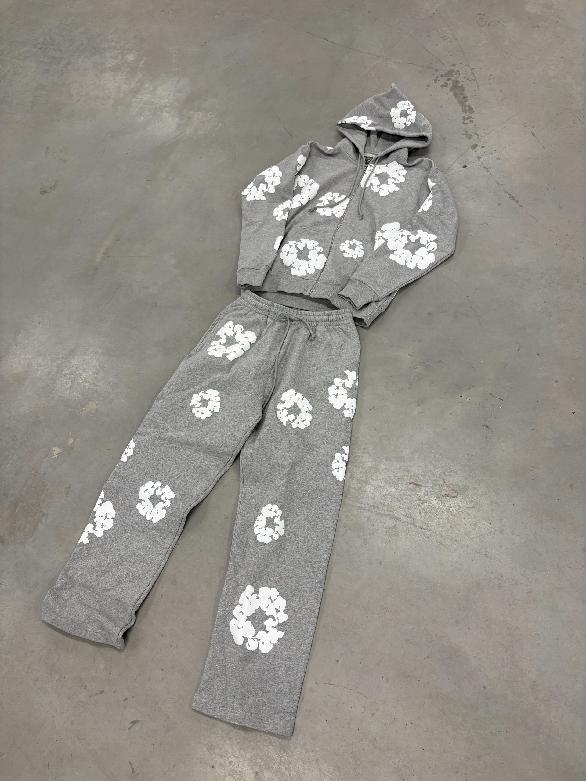 Denim Tears "Grey Zip up Open-cut" Tracksuit