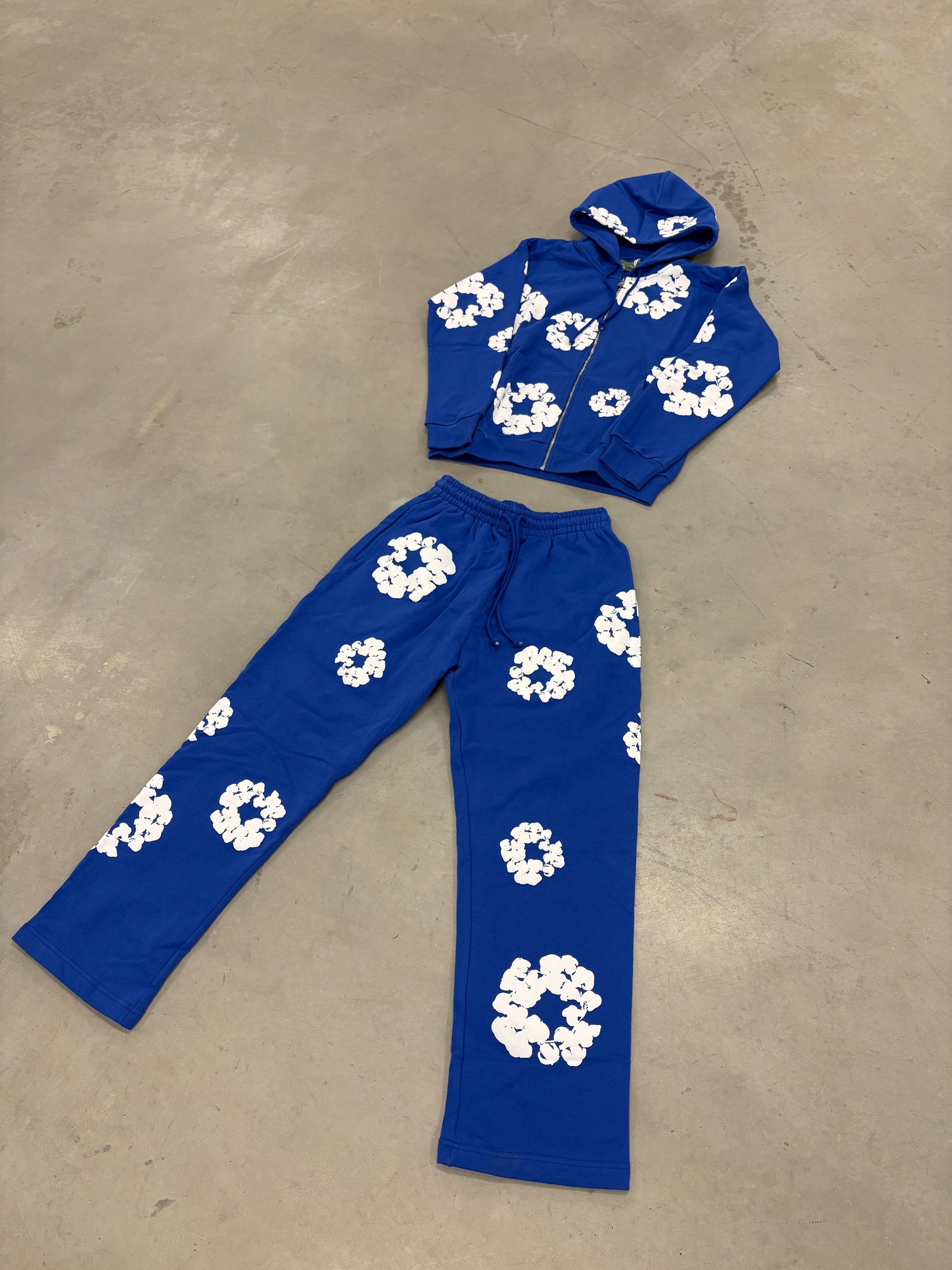 Denim Tears "Blue Zip up Open-cut" Tracksuit