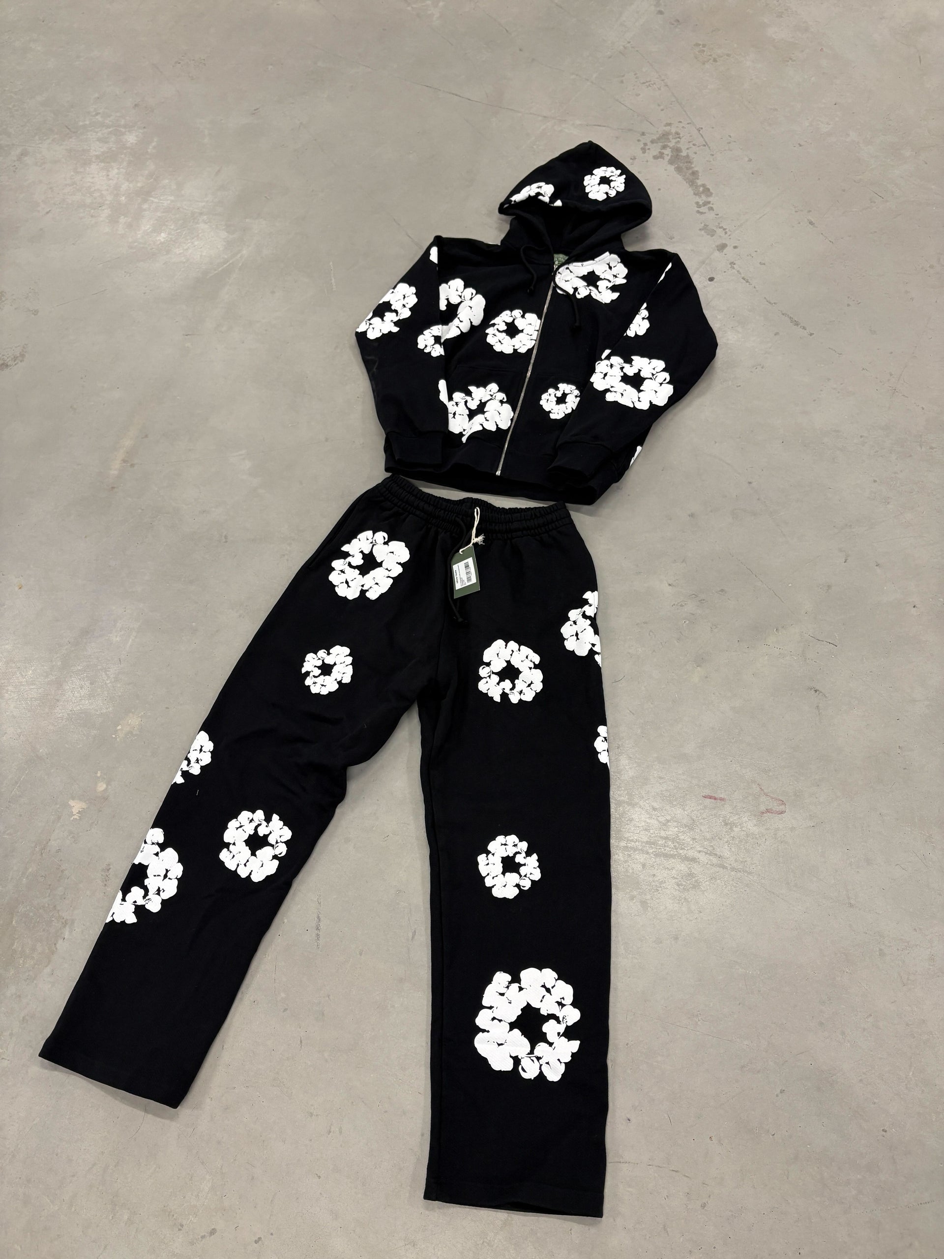 Denim Tears "Black Zip up Open-cut" Tracksuit