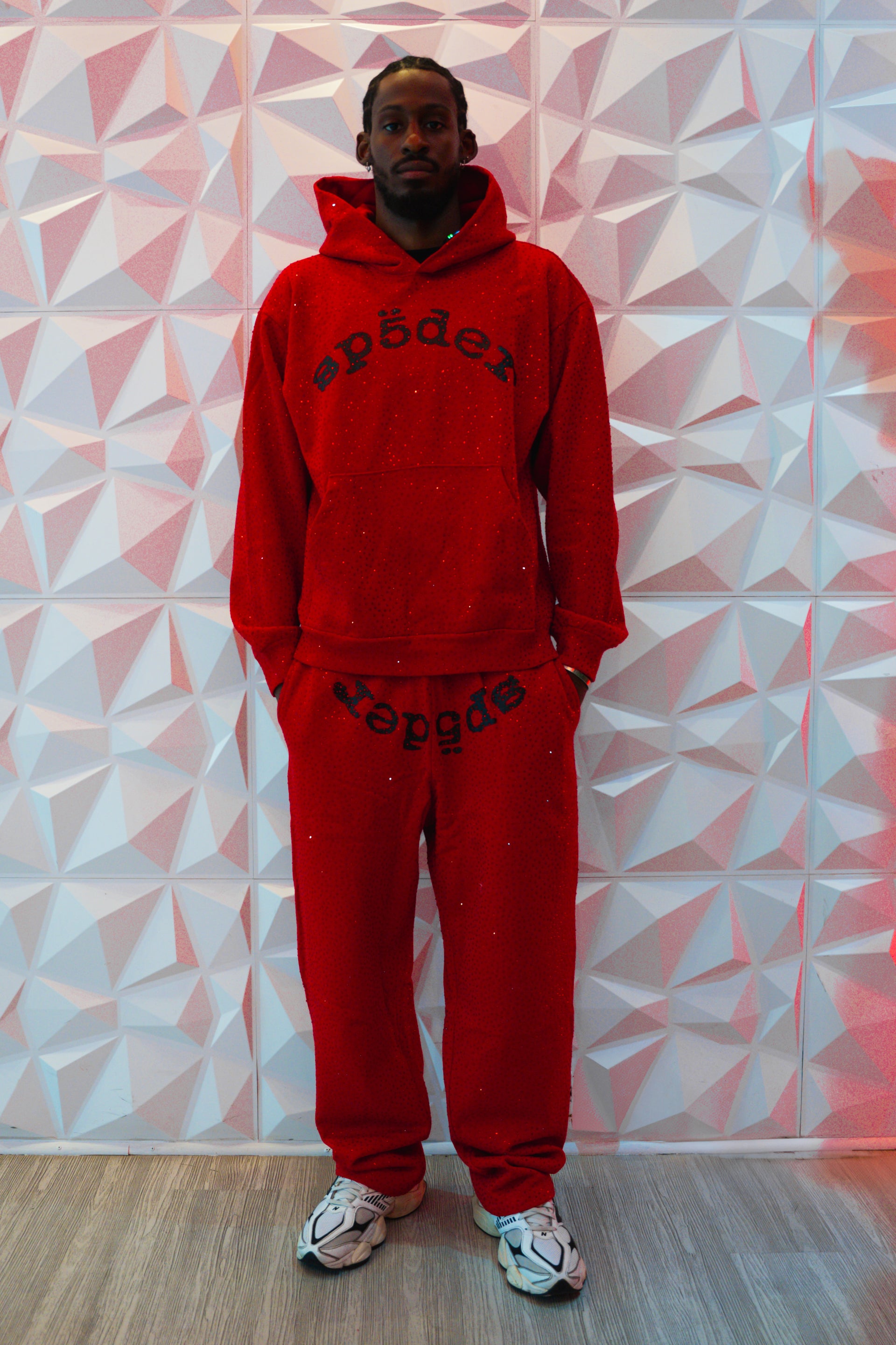 Sp5der "VVS RED" Open cut Tracksuit
